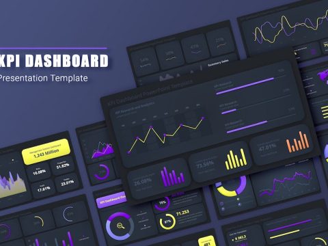 KPI Dashboard PowerPoint Template 67F6DU8