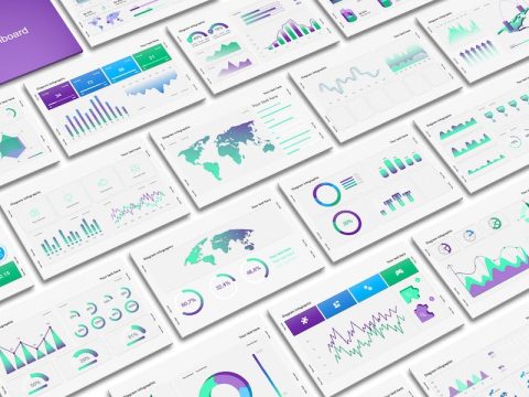 KPI Dashboard PowerPoint Template 6FEPX7J