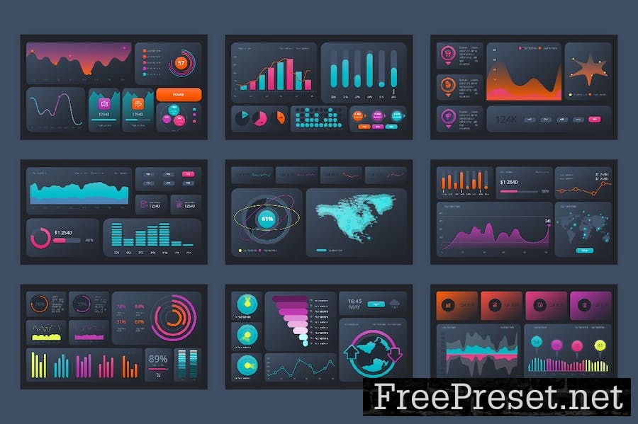 KPI Dashboard PowerPoint Template D8LBPAP