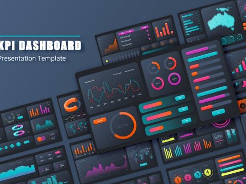 KPI Dashboard PowerPoint Template D8LBPAP