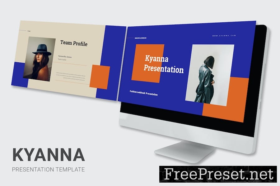 Kyanna - Fashion Lookbook Google Slides Template ZUD5M3E