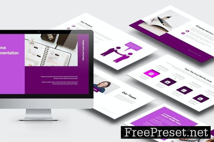 Kyvoa : Pitch Deck Purple Google Slides Template 729GY8B