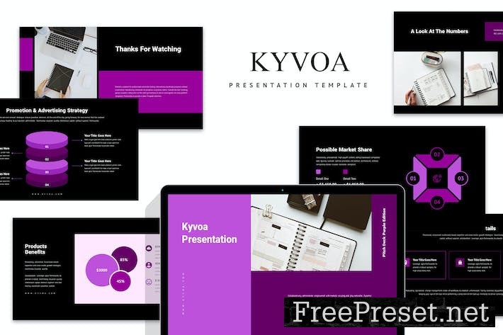 Kyvoa : Pitch Deck Purple Keynote Template S7A226D