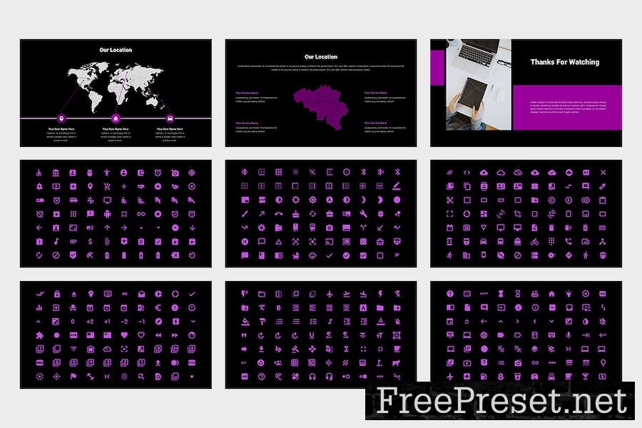 Kyvoa : Pitch Deck Purple Powerpoint Template 3QQCSGQ