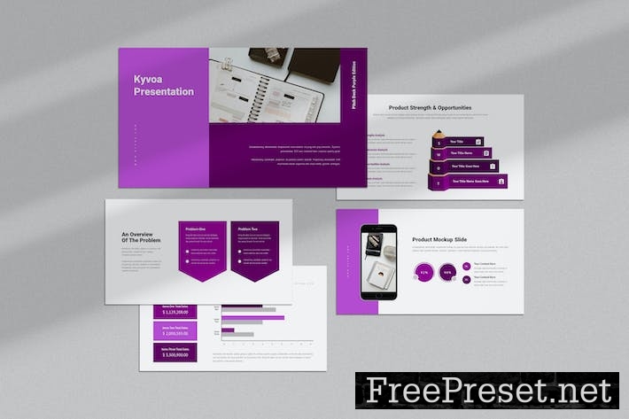 Kyvoa : Pitch Deck Purple Powerpoint Template 3QQCSGQ