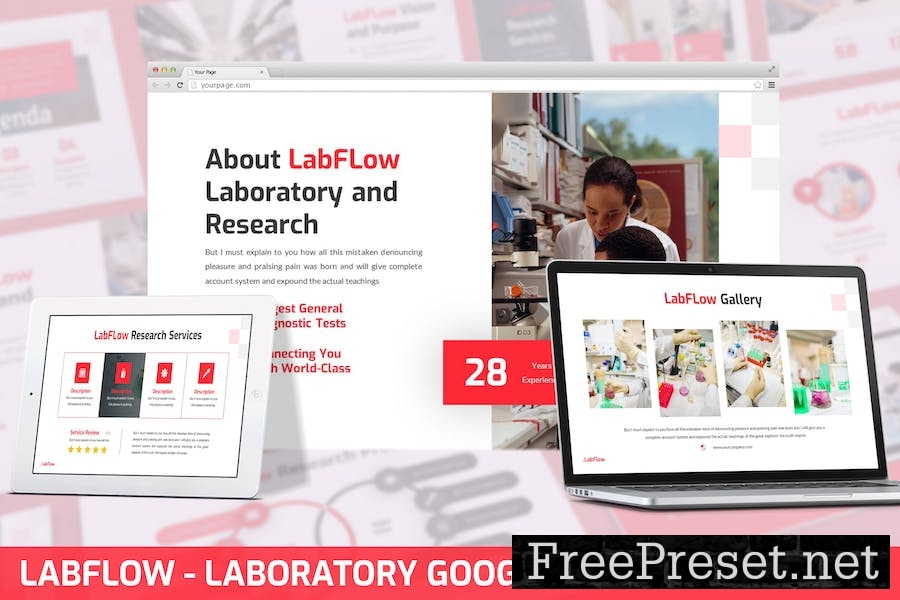 Labflow - Laboratory Google Slide Template YAQ5BD6