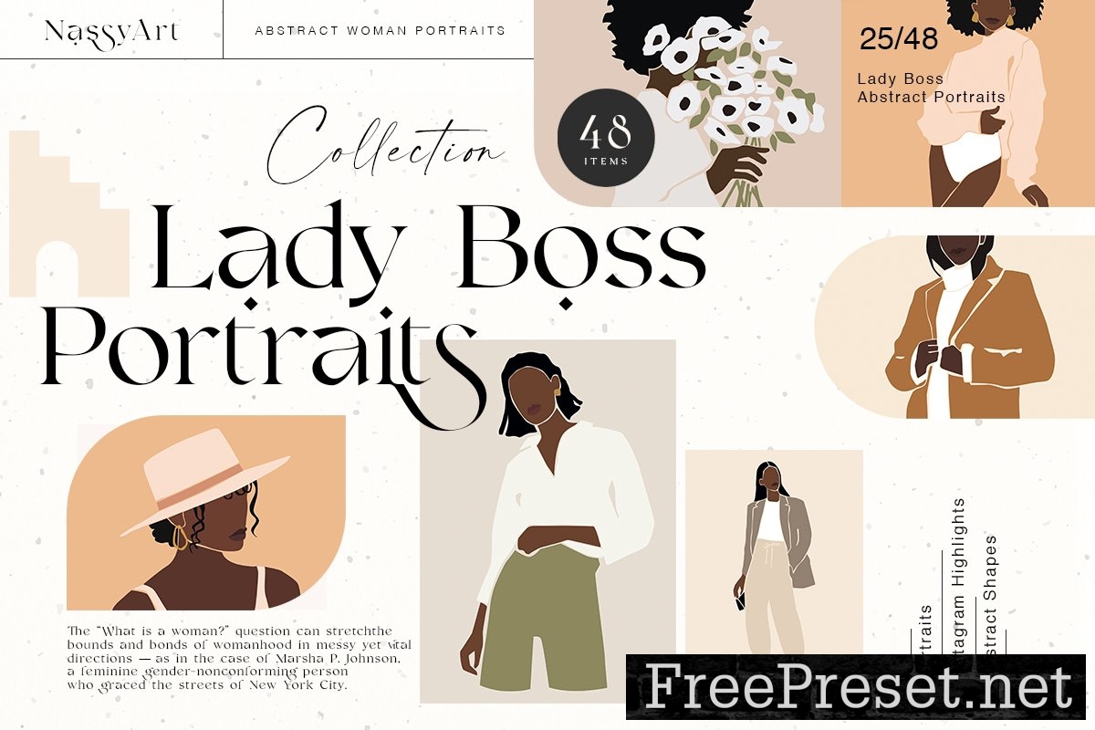 Lady Boss Woman Abstract Portraits 6452464