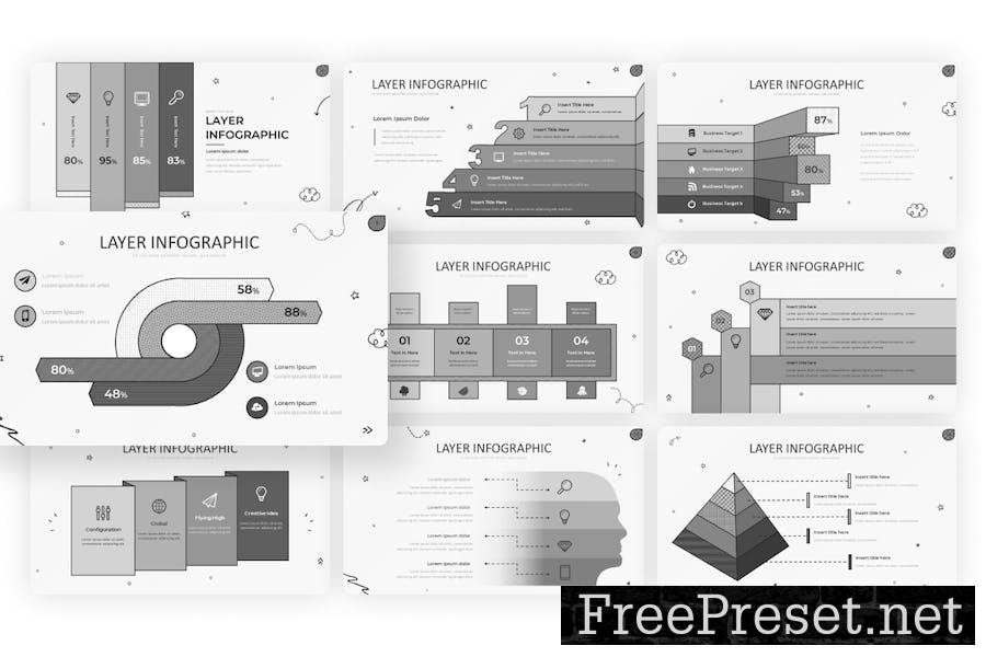 Layer Infographic Doodle Google Slides Template YHRAL8R