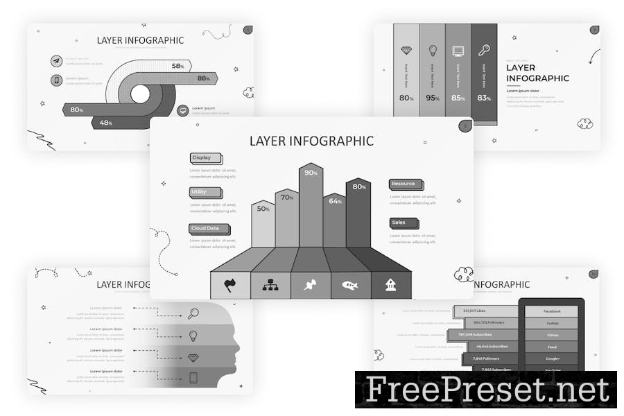 Layer Infographic Doodle Google Slides Template YHRAL8R