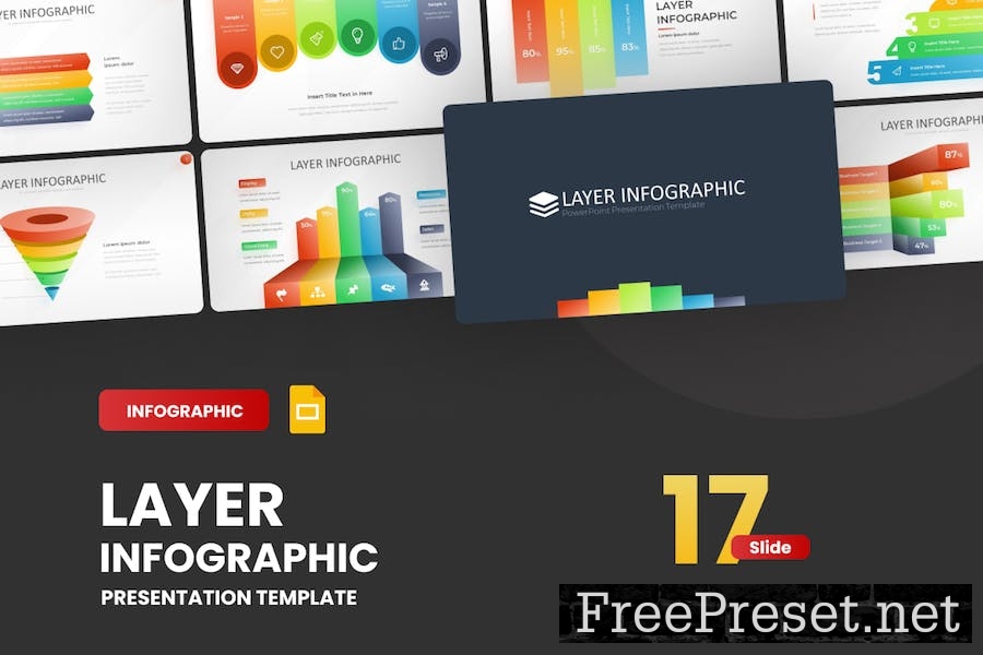 Layer Infographic Gradient Google Slides Template 5ZZSA68