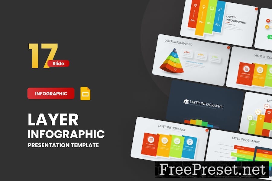 Layer Infographic Neumorph Google Slides Template DBHNAKM