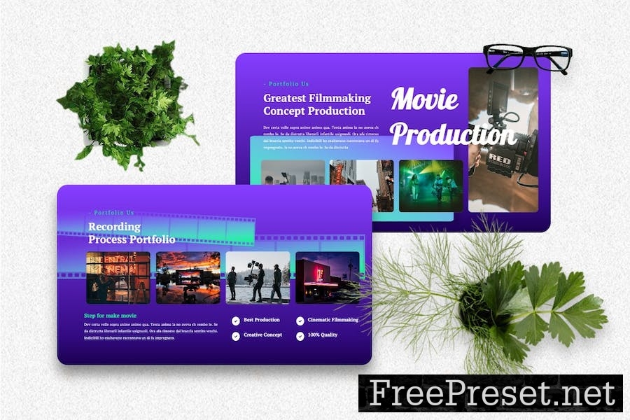 Leagus - Movie Production Googleslide Template PCGFSN5