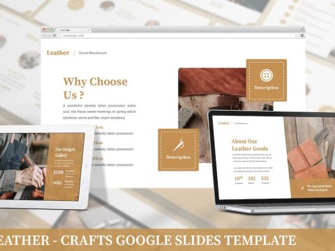 Leather - Crafts Google Slide Template NALVQC8