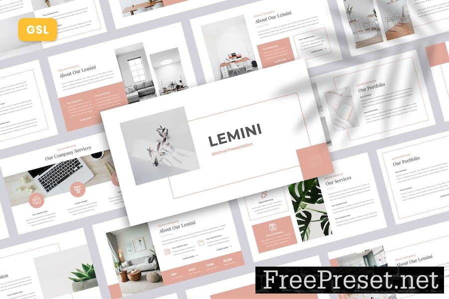 Lemini - Minimal Google Slides Template 3K6NPK8