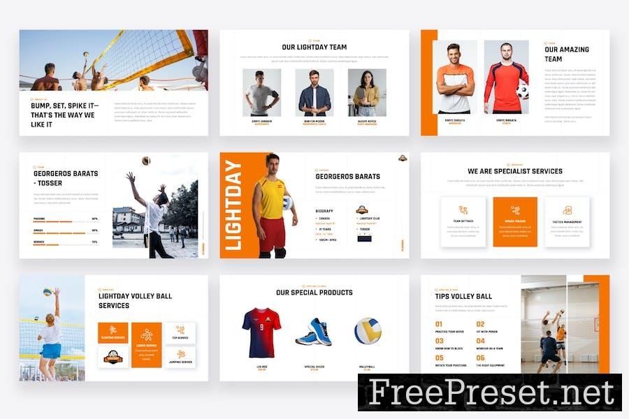 LIGHTDAY - Volleyball Sport Keynote Template MK7HUUC