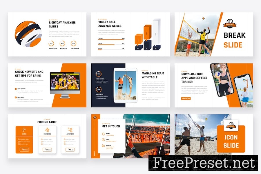 LIGHTDAY - Volleyball Sport Keynote Template MK7HUUC