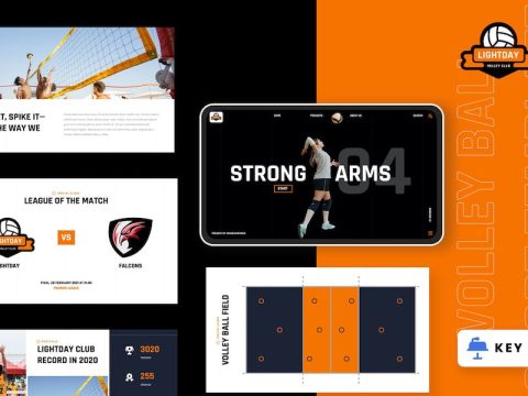 LIGHTDAY - Volleyball Sport Keynote Template MK7HUUC