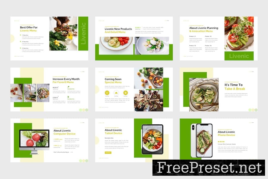 Liveni - Organic Food Google Slides Template FSNCYBQ