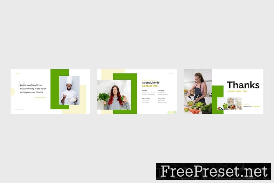 Liveni - Organic Food Google Slides Template FSNCYBQ