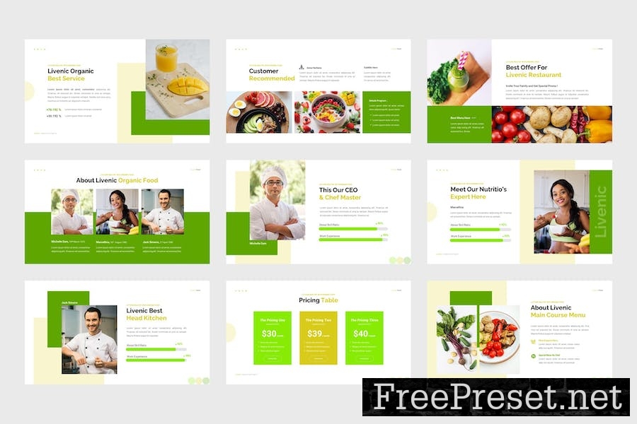 Liveni - Organic Food Google Slides Template FSNCYBQ