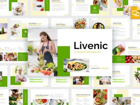 Liveni - Organic Food Google Slides Template FSNCYBQ