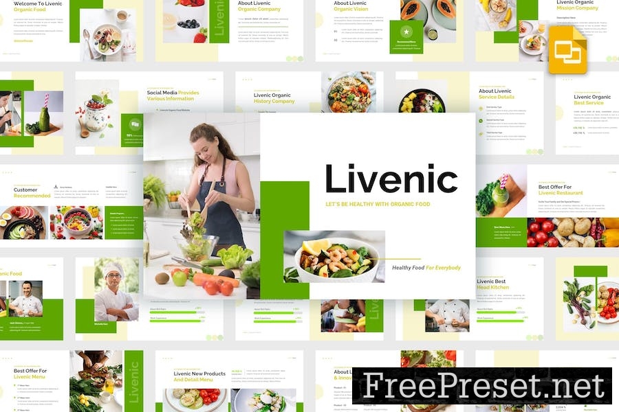 Liveni - Organic Food Google Slides Template FSNCYBQ