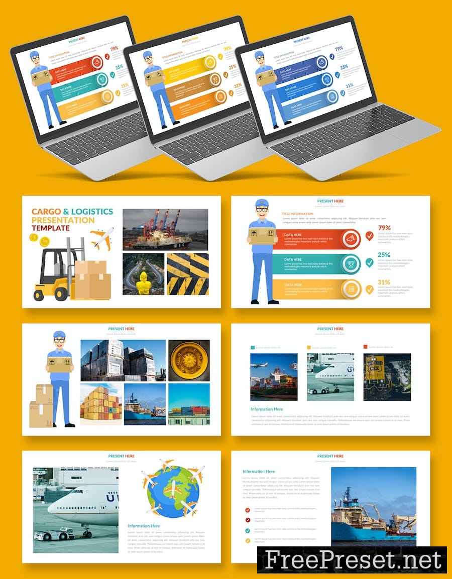 Logistic Infographic Google Slides ZJGXMKQ