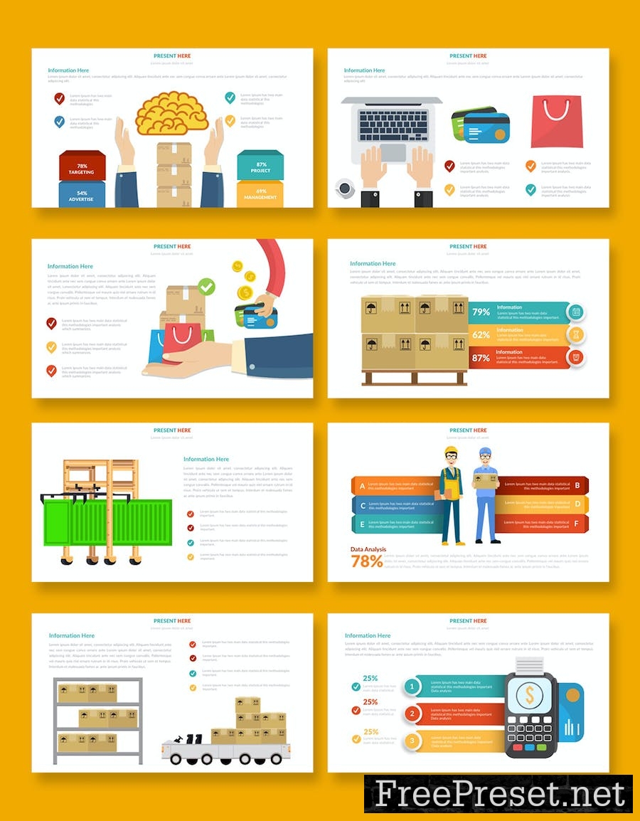 Logistic Infographic Google Slides ZJGXMKQ