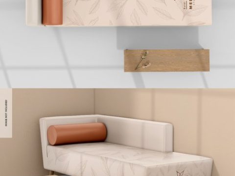 Long sofa mockup