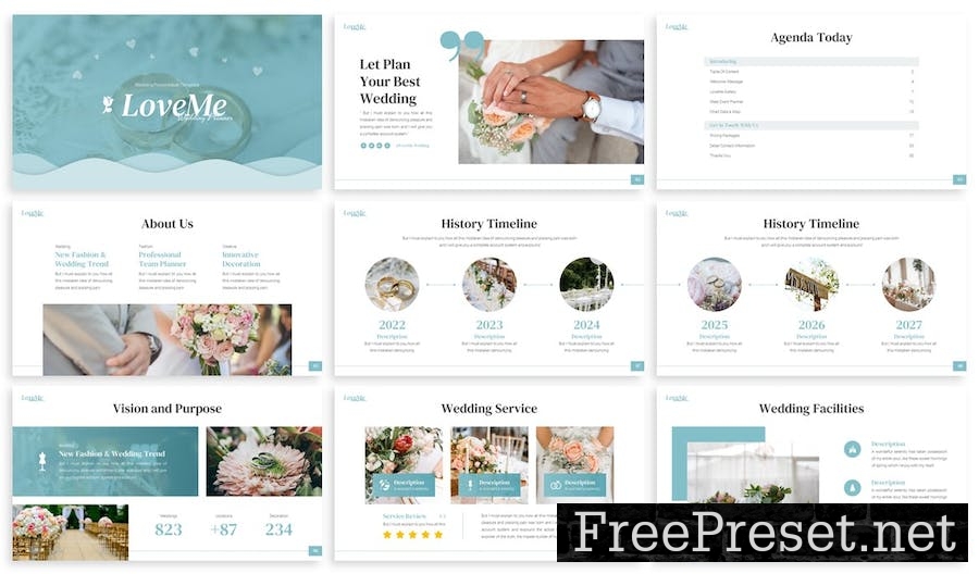 Loveme - Wedding Planner Google Slide Template S75QH5R