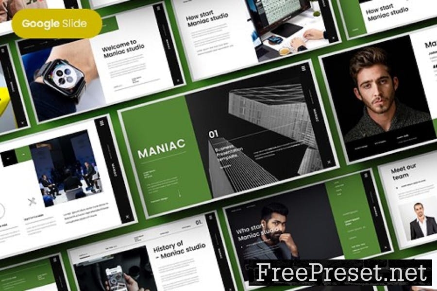 Maniac - Business Google Slide Template N6L8HW5