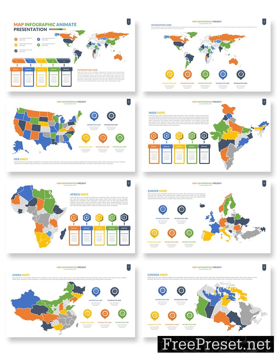 Maps Infographic Google Slides Template MFV66PJ