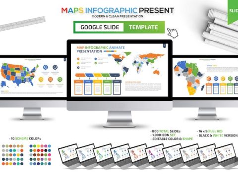 Maps Infographic Google Slides Template MFV66PJ