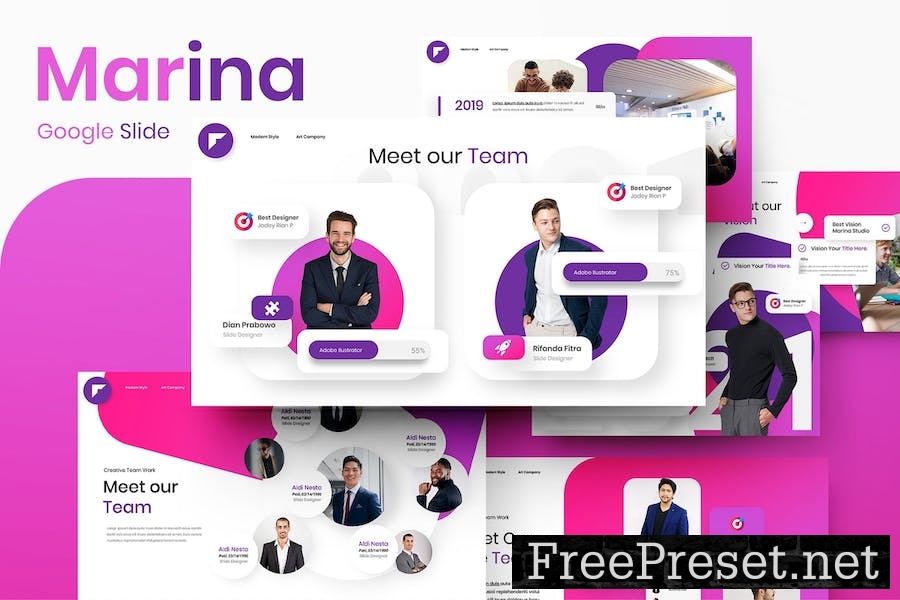 Marina - Business Google Slide Template WW6N632