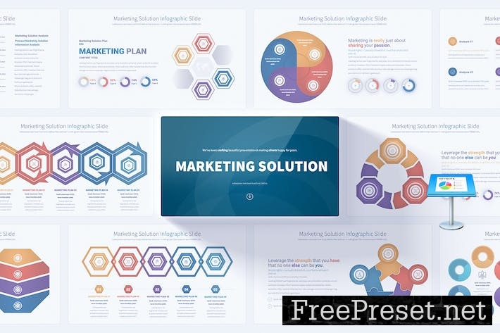 Marketing Solution - Keynote Infographics Slides 4CMKVVW