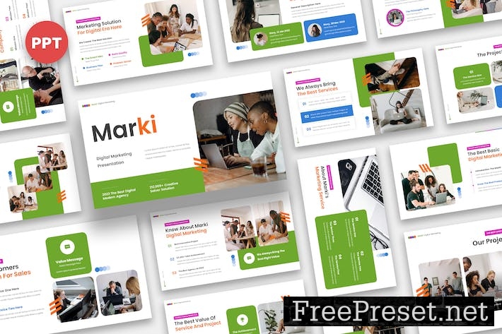 Marki - Digital Marketing Powerpoint NXMU3FX