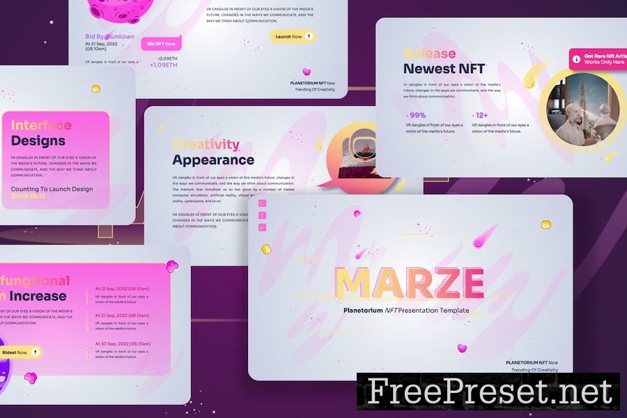 Marze - Planet NFT Googleslide Templates WQEA6ZW