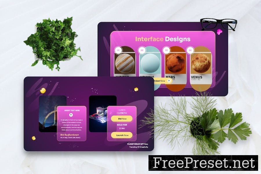 Marze - Planet NFT Googleslide Templates WQEA6ZW