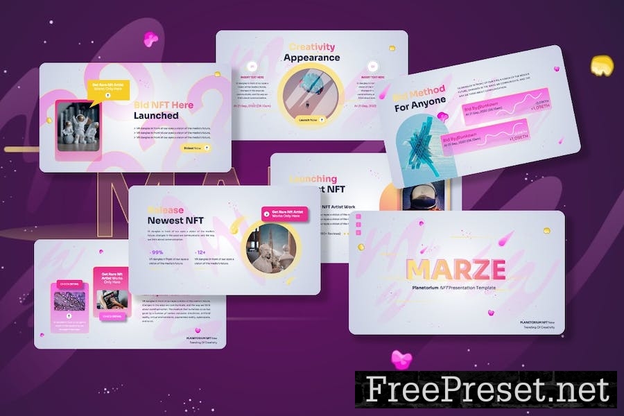 Marze - Planet NFT Keynote Templates 276HWSF