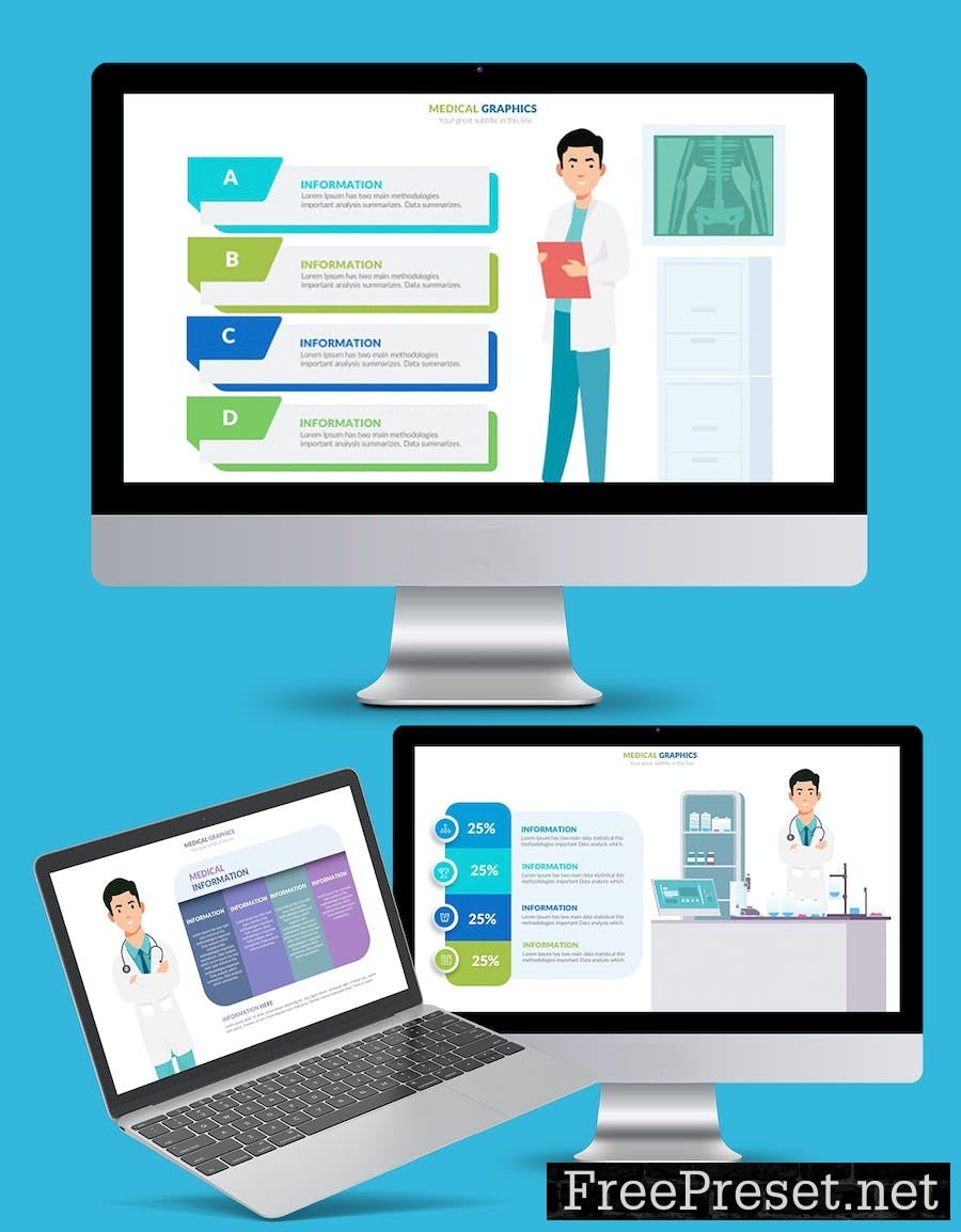 Medical Google Slides Infographic Presentation KPNH8D3