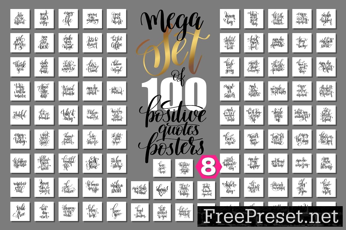 MEGA SET OF 100 QUOTES