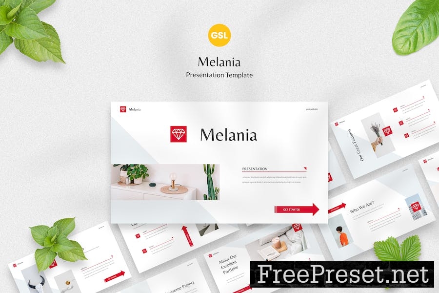 Melania - Minimal Google Slides Template PWTSKJR