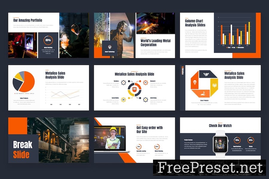 METALICO - Metal & Steel Factory Keynote Template WJYJDD8