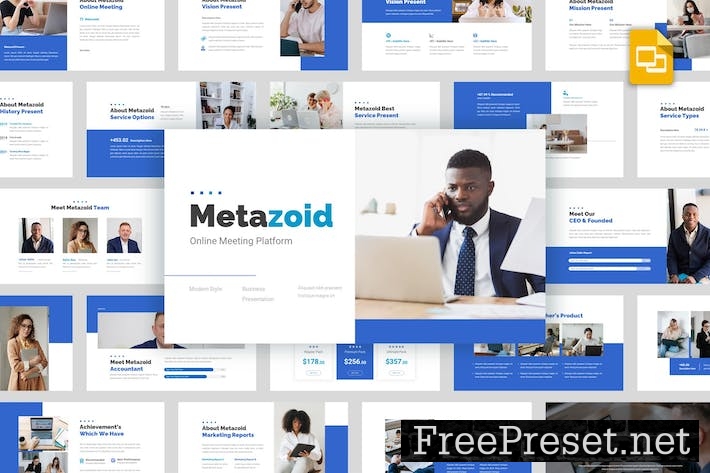 Metazoid - Online Meeting Google Slides Template JCNL9FX