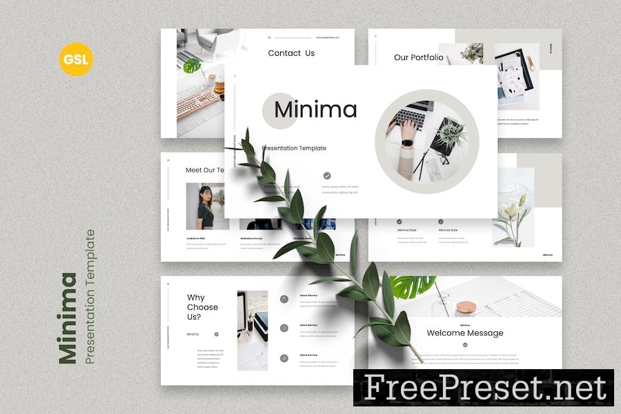 Minima - Minimalism Google Slides Template