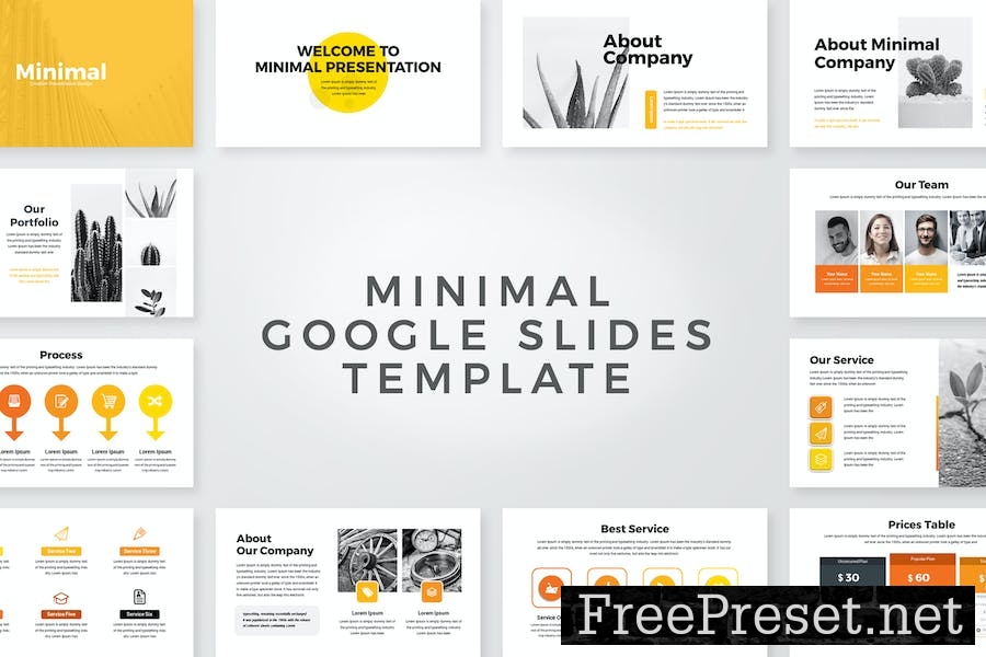 Minimal Business Google Slides Presentation 9EH65YT