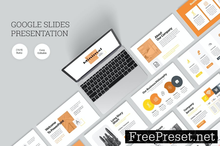 Minimal Clean Google Slides Presentation Template ZZ6QBGB