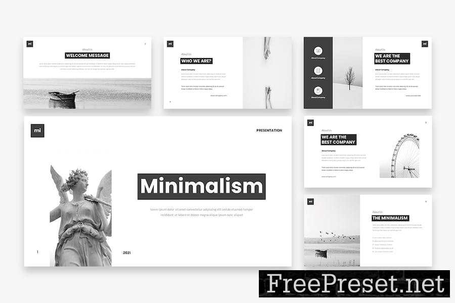 Minimalism - Minimal Google Slides Template SKDM46R