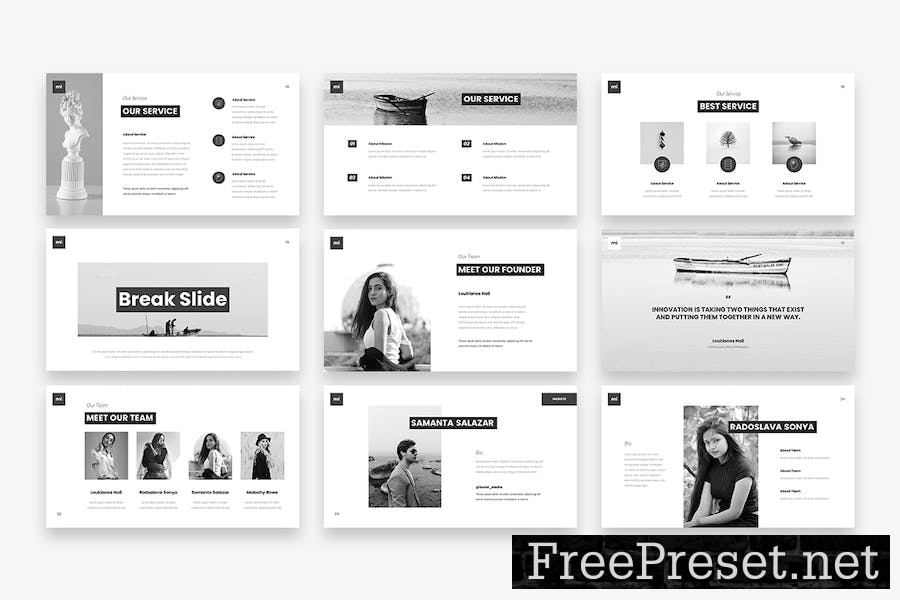 Minimalism - Minimal Google Slides Template SKDM46R