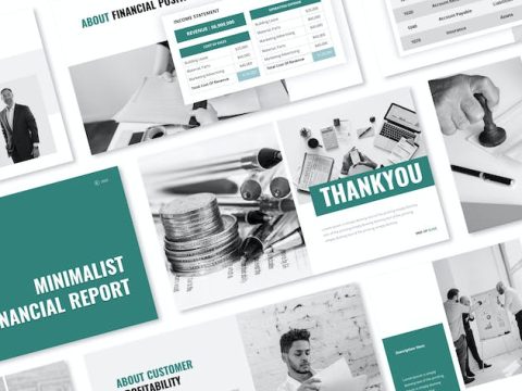 Minimalist Financial Report Google Slides Presenta